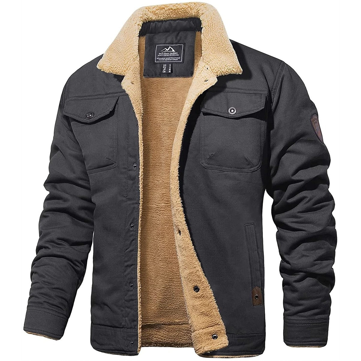 Armand / Men’s Sherpa-Lined Cotton-Blend Winter Jacket