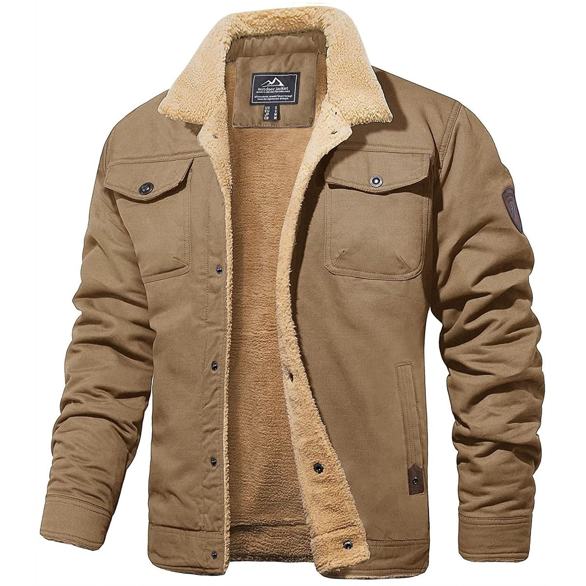 Armand / Men’s Sherpa-Lined Cotton-Blend Winter Jacket