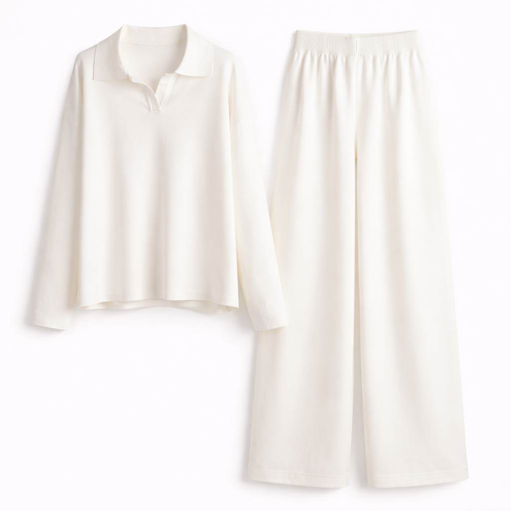 Lounge Set in Ribbed Knit Two-Piece