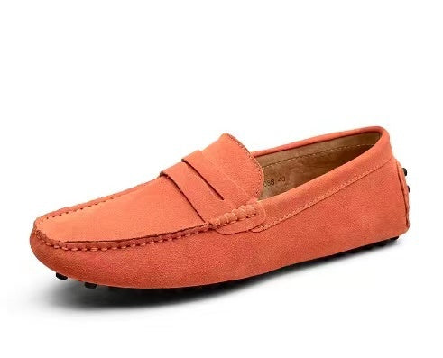 Men's Penny Loafers Suede Moccasin Toe Slip On Casual Driver
