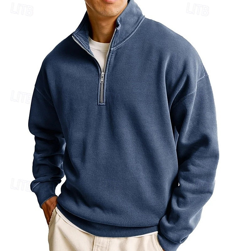 Marius | Men's Quarter-Zip Stand-Collar Sweatshirt