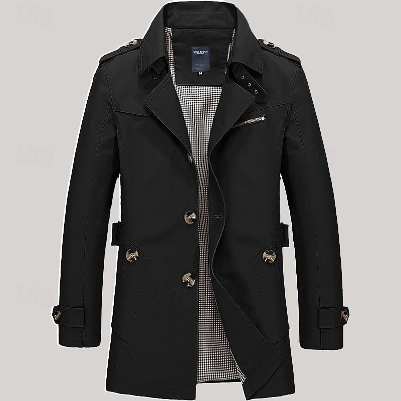 Winston | Men's Tailored Single-Breasted Trench Coat