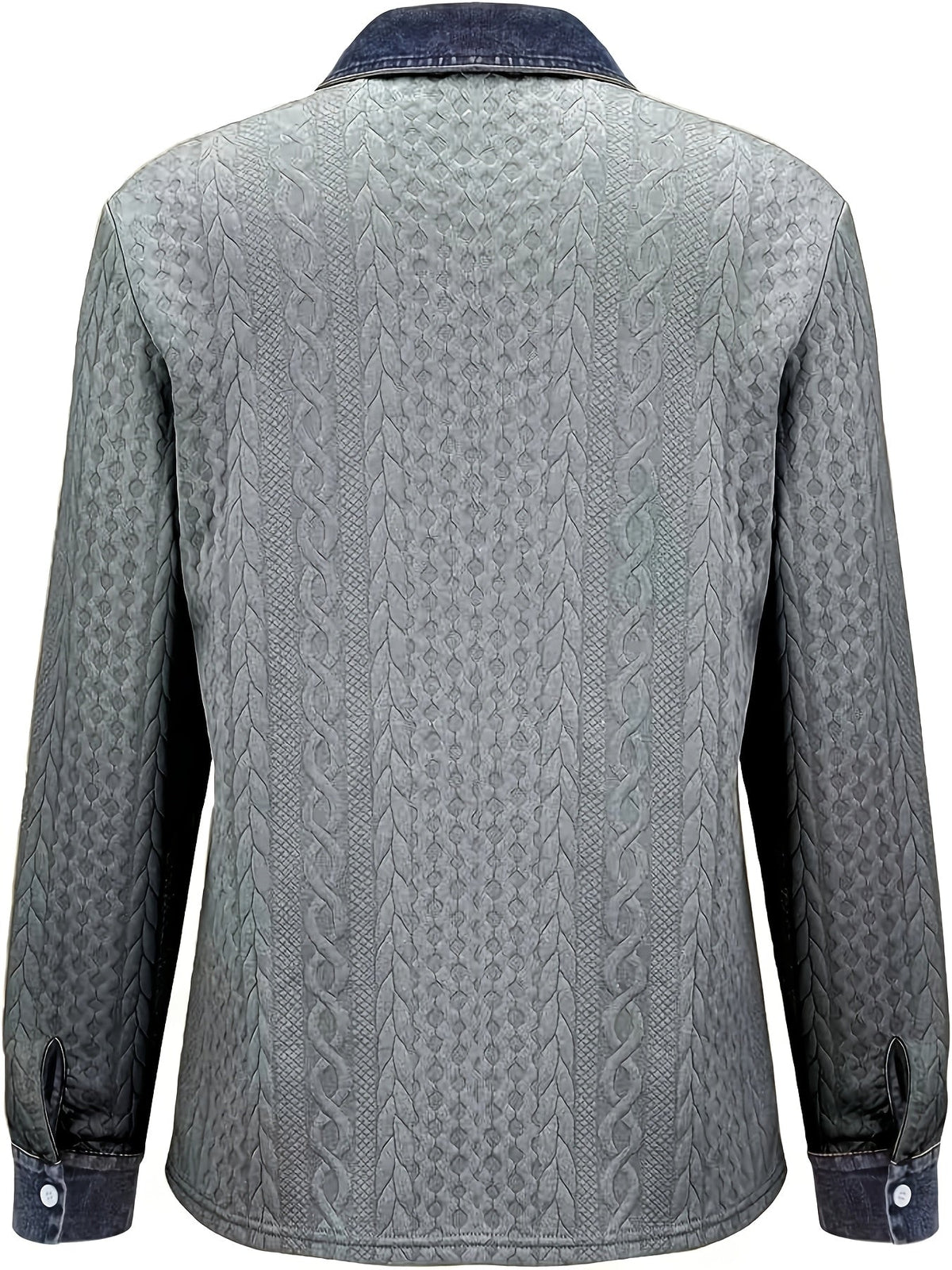 Tabitha | Women's Textured Contrast Button Cardigan