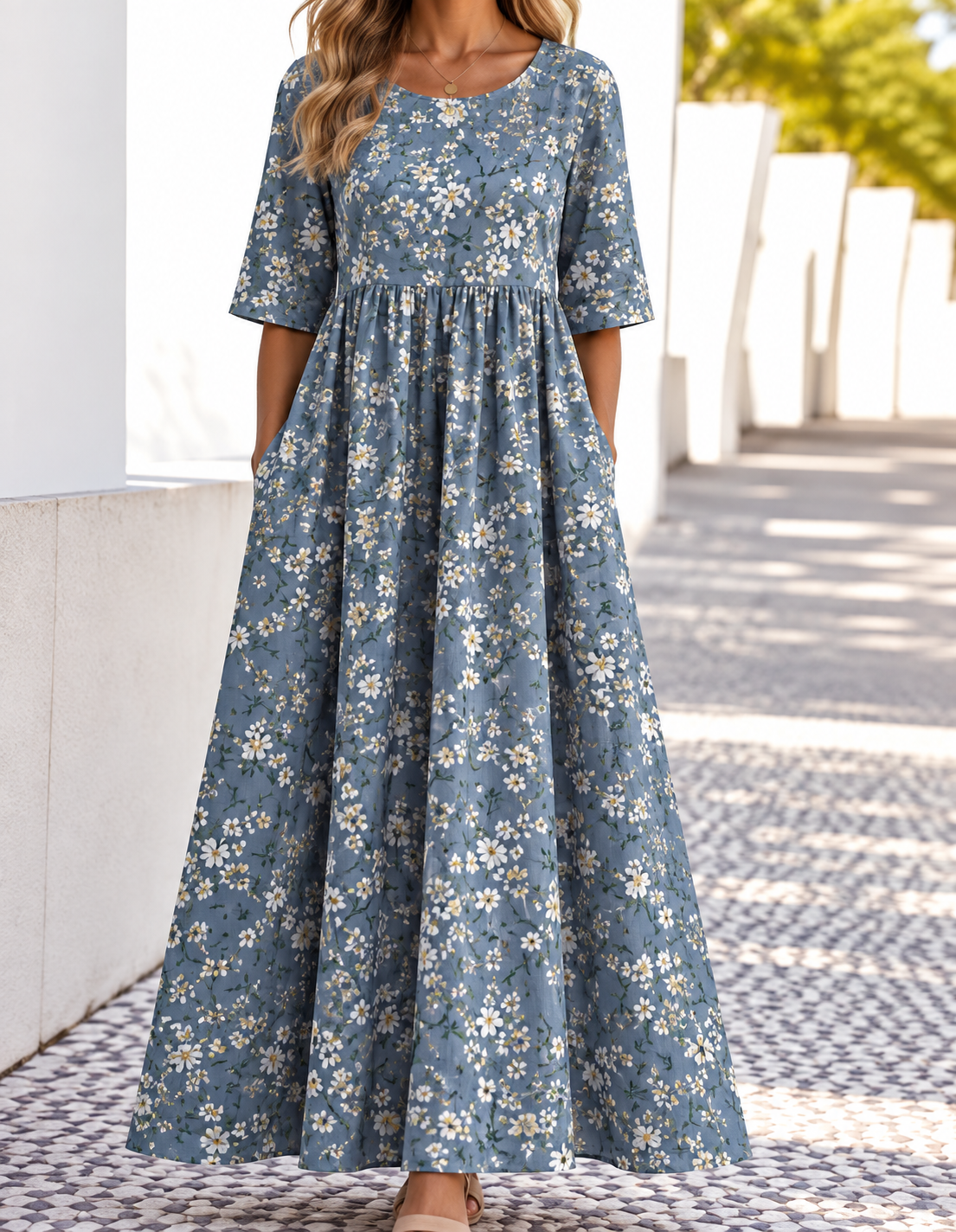 Ophelia | Women's Printed Floral Midi Dress