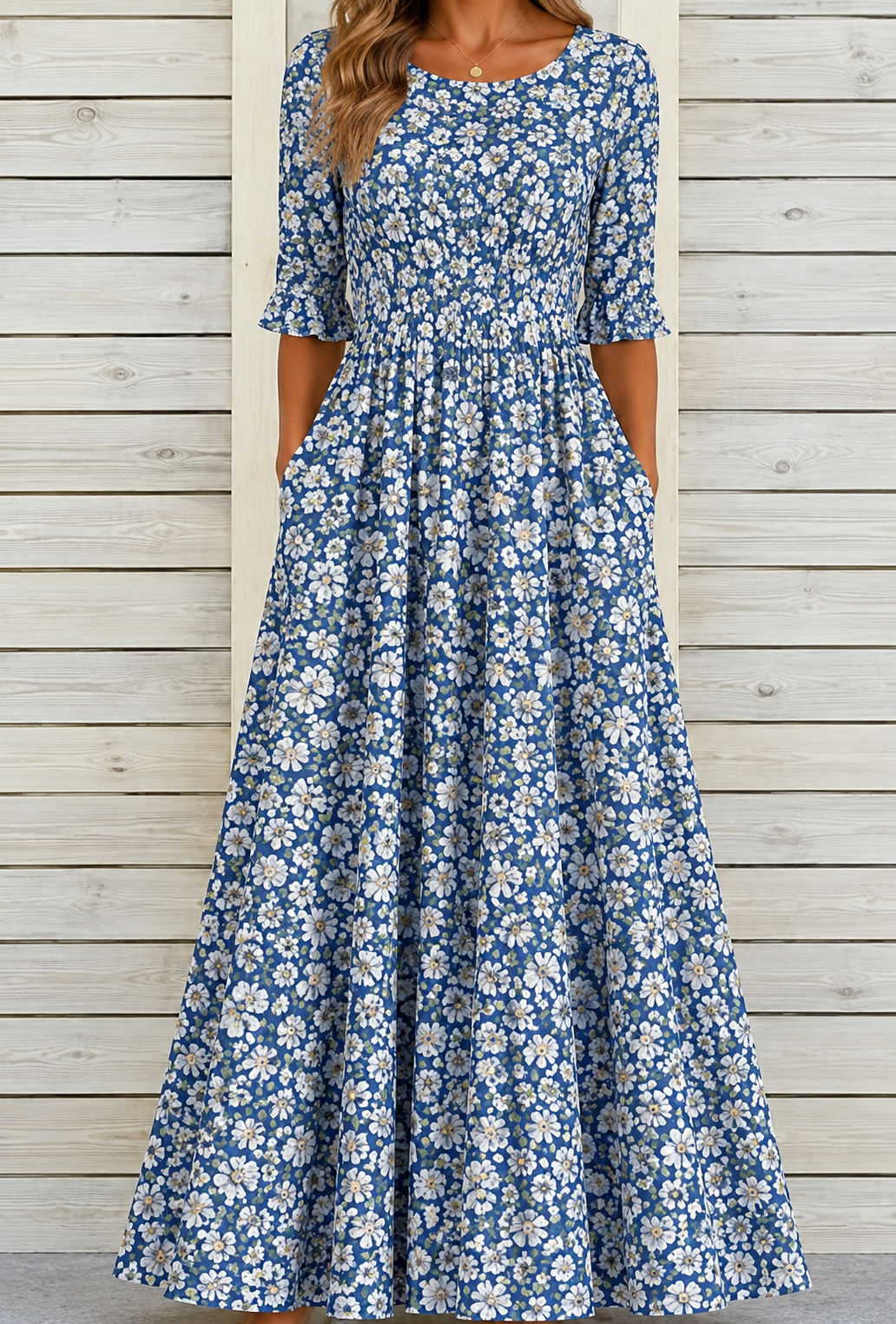 Ophelia | Women's Printed Floral Midi Dress