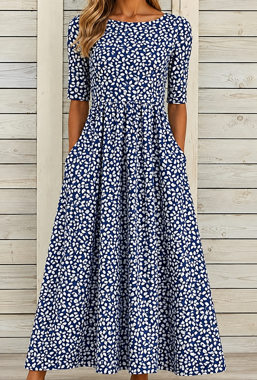 Ophelia | Women's Printed Floral Midi Dress