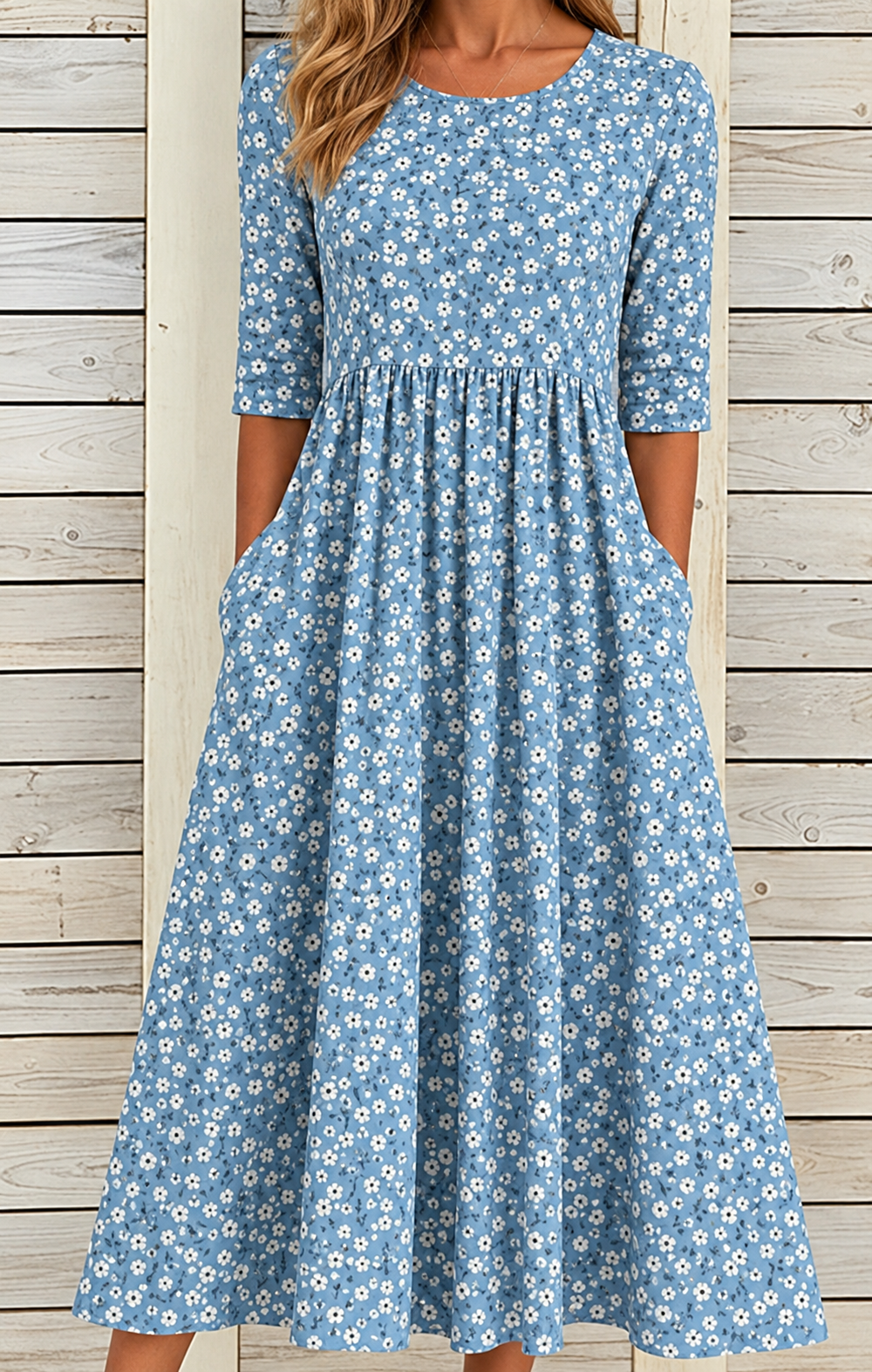 Ophelia | Women's Printed Floral Midi Dress