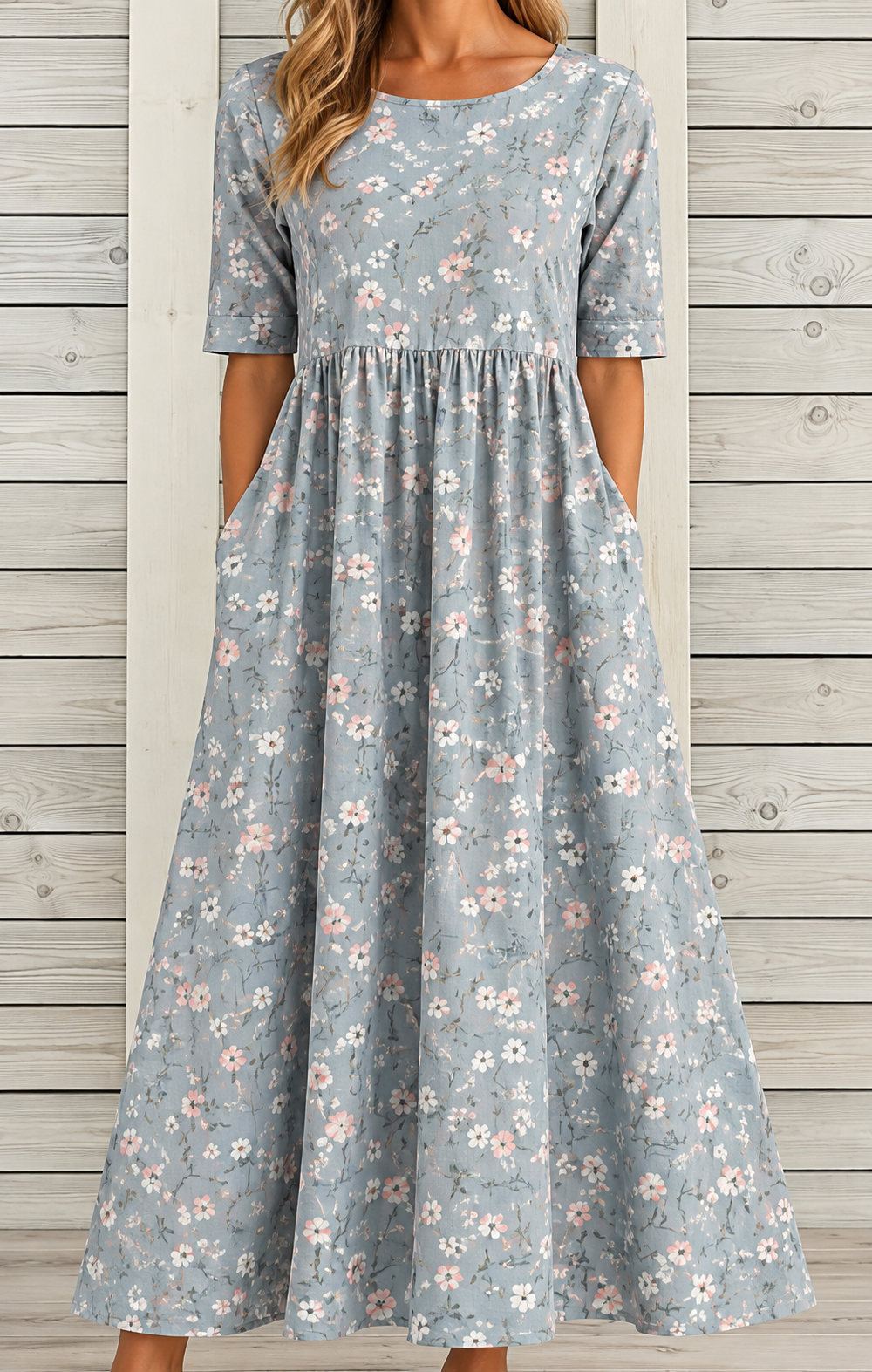 Ophelia | Women's Printed Floral Midi Dress