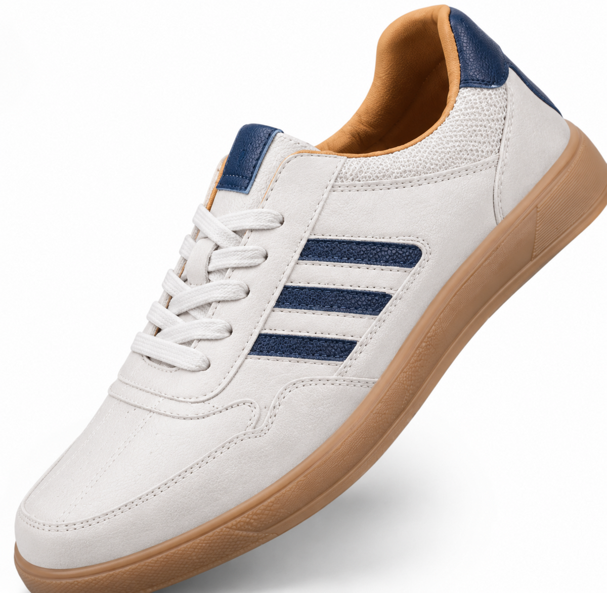Men's Nubuck Leather Sneakers Low Top Lace Up