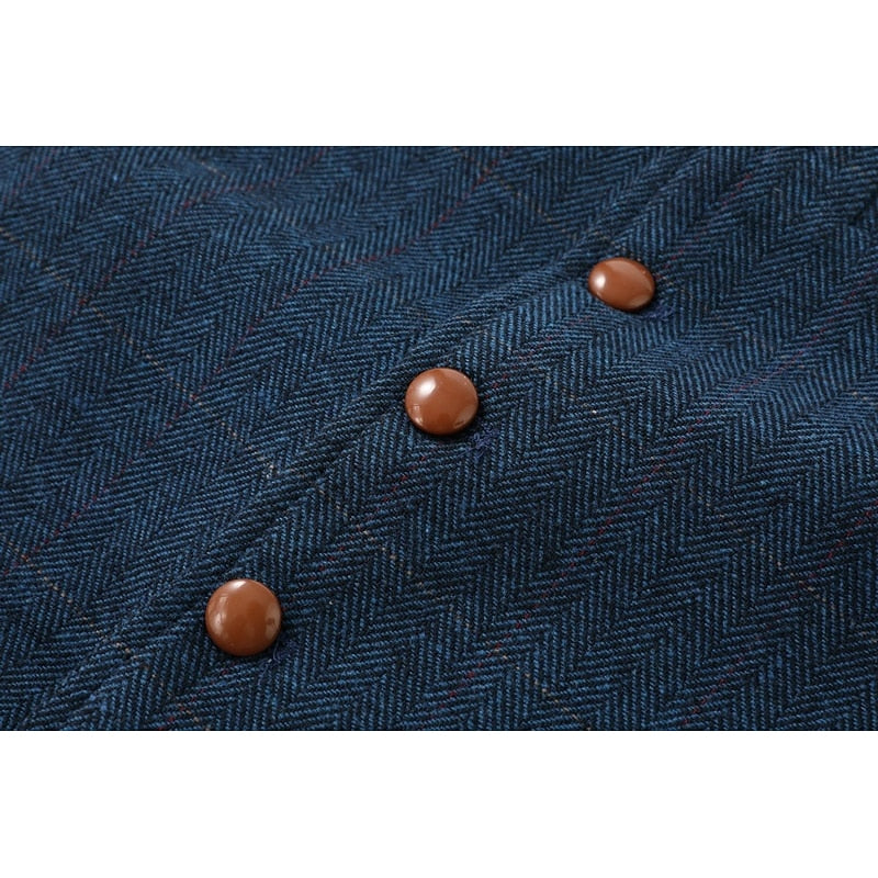 Basil | Men's Tailored Herringbone Button Waistcoat