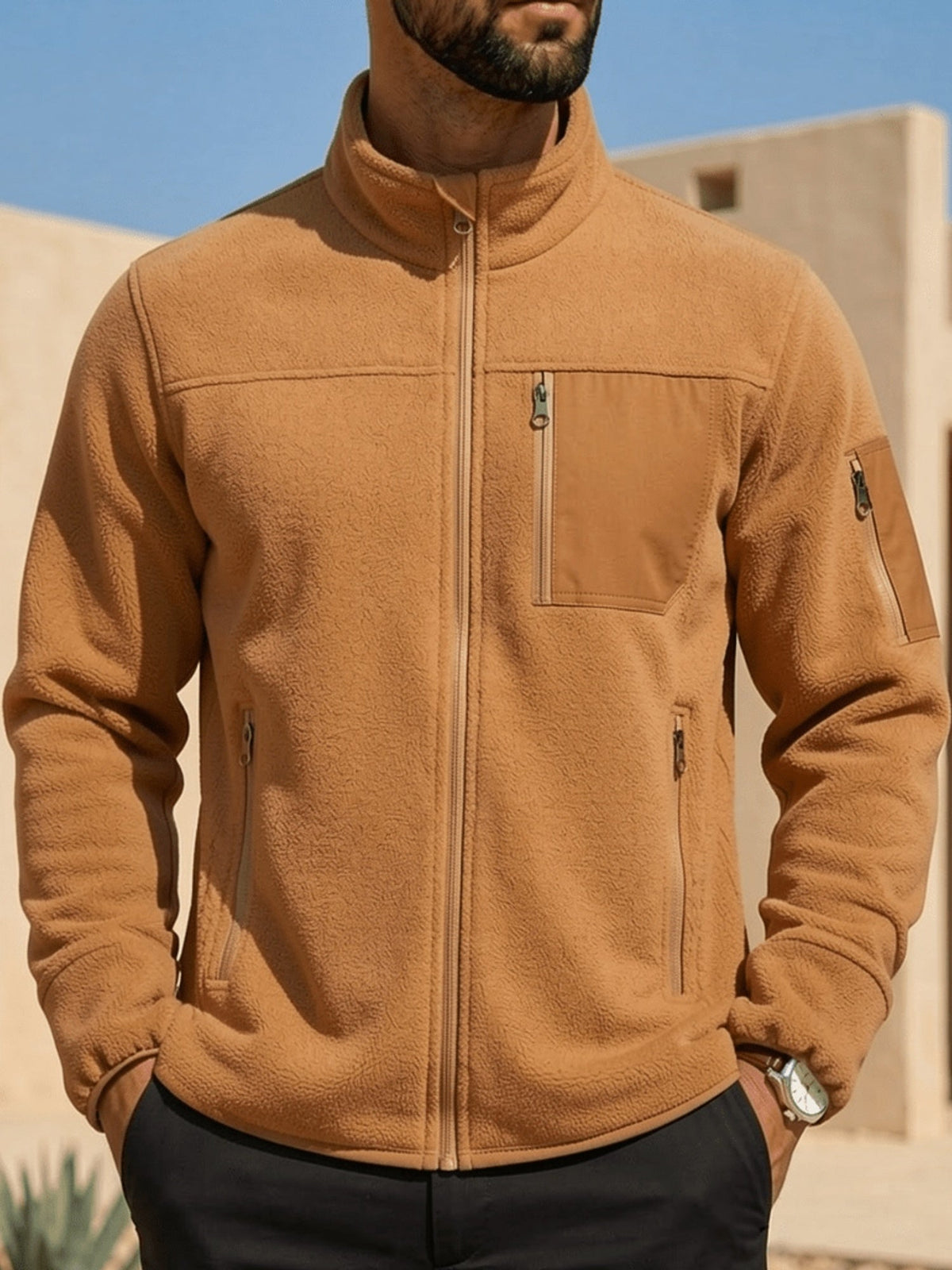 Dashiell | Men's Full-Zip Outdoor Jacket with Stand Collar - image 3
