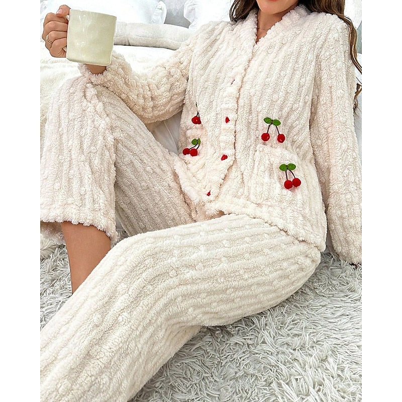 Ivy | Women's Cherry Two-Piece Lounge Set