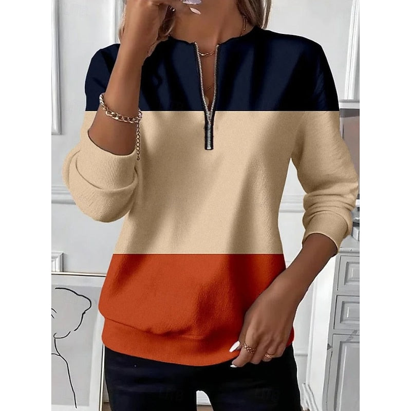 Nora | Women's Colour-Block Zip Sweatshirt