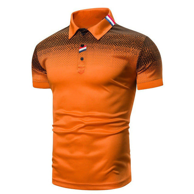 Men's Polo Shirt Stretch Fabric Textured Knit Short Sleeve Slim Fit