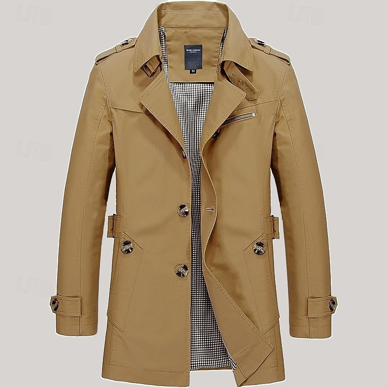 Winston | Men's Tailored Single-Breasted Trench Coat