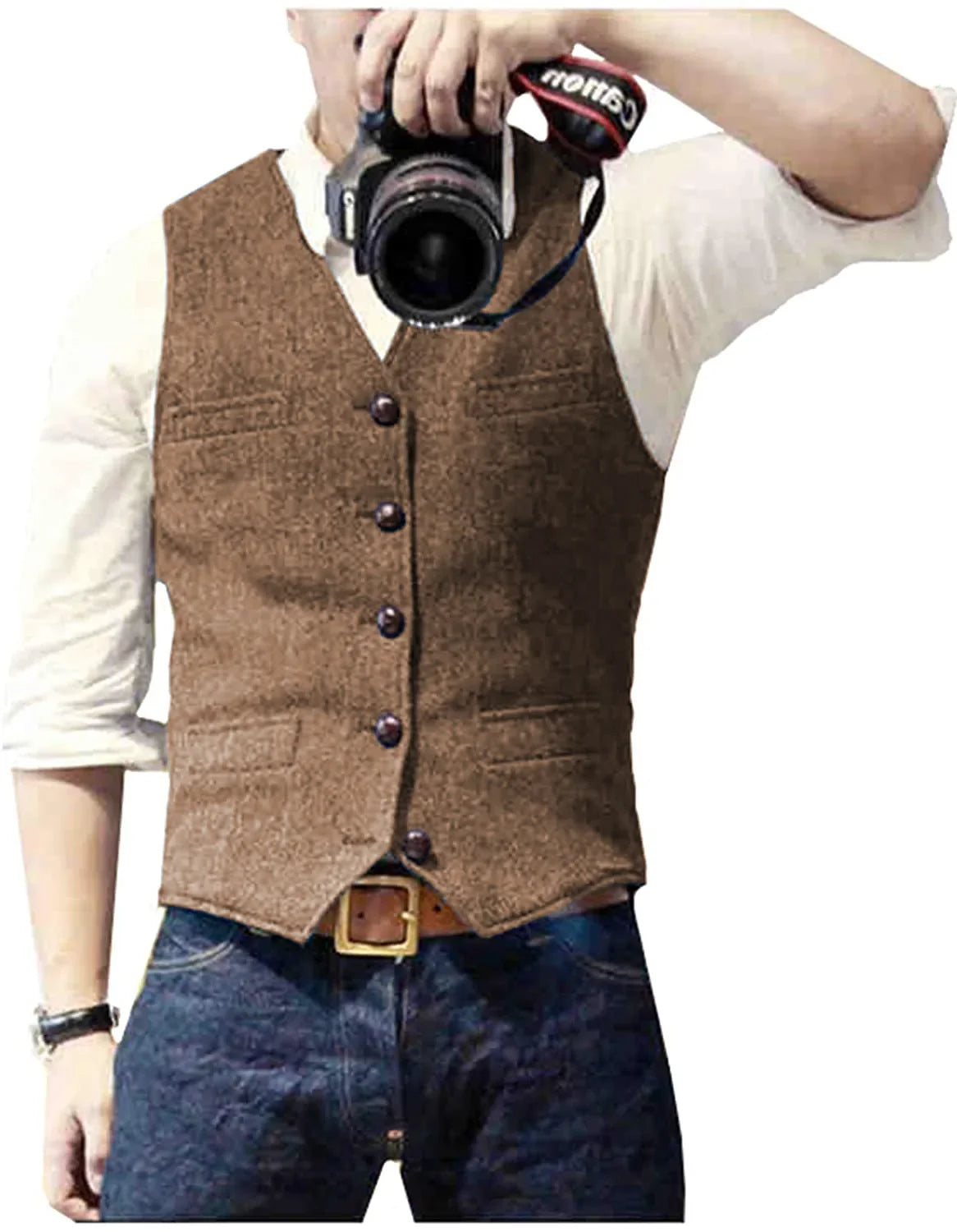 Men's herringbone waistcoat original product photo