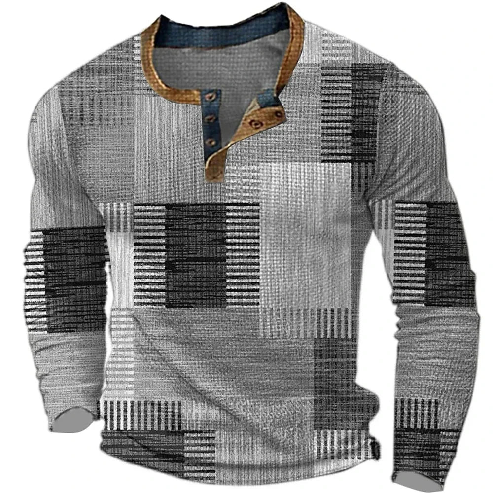 Alwyn | Men's Colourful Long-Sleeve Patchwork Shirt
