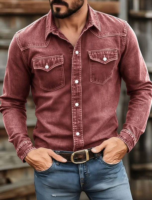 Tobias | Men's Classic Button-Up Long-Sleeve Shirt