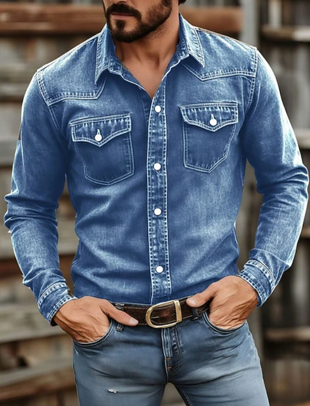 Tobias | Men's Classic Button-Up Long-Sleeve Shirt