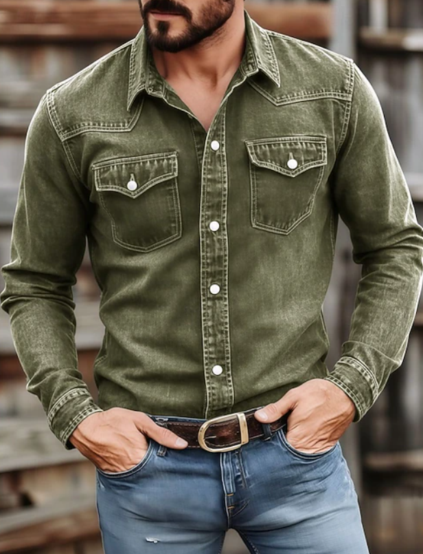 Tobias | Men's Classic Button-Up Long-Sleeve Shirt