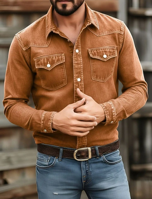 Tobias | Men's Classic Button-Up Long-Sleeve Shirt