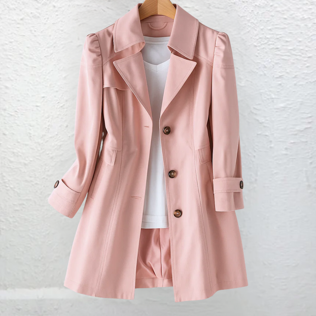 Margot | Women's Vintage Trench-Collar Coat