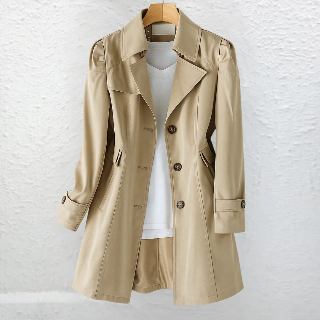 Margot | Women's Vintage Trench-Collar Coat