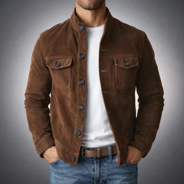 Alaric | Men's Classic Pocket Suede Jacket