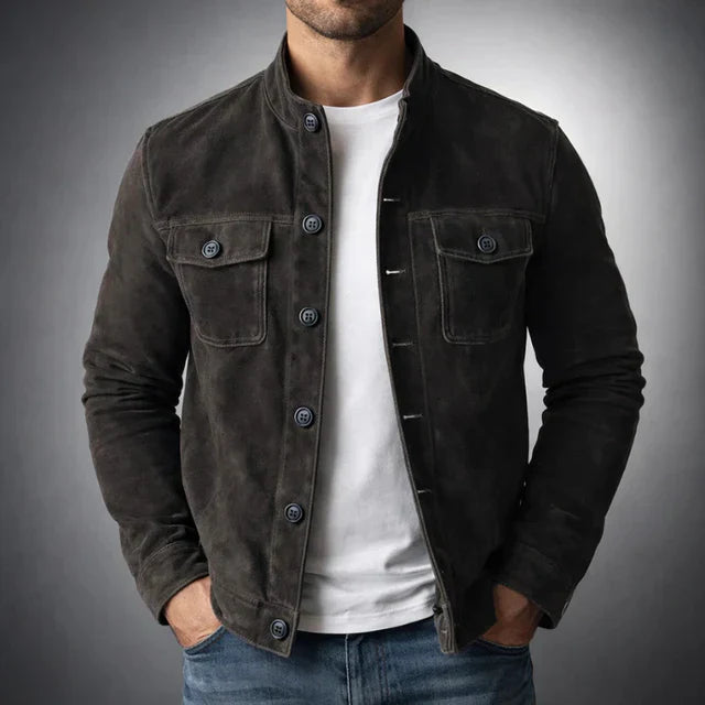 Alaric | Men's Classic Pocket Suede Jacket