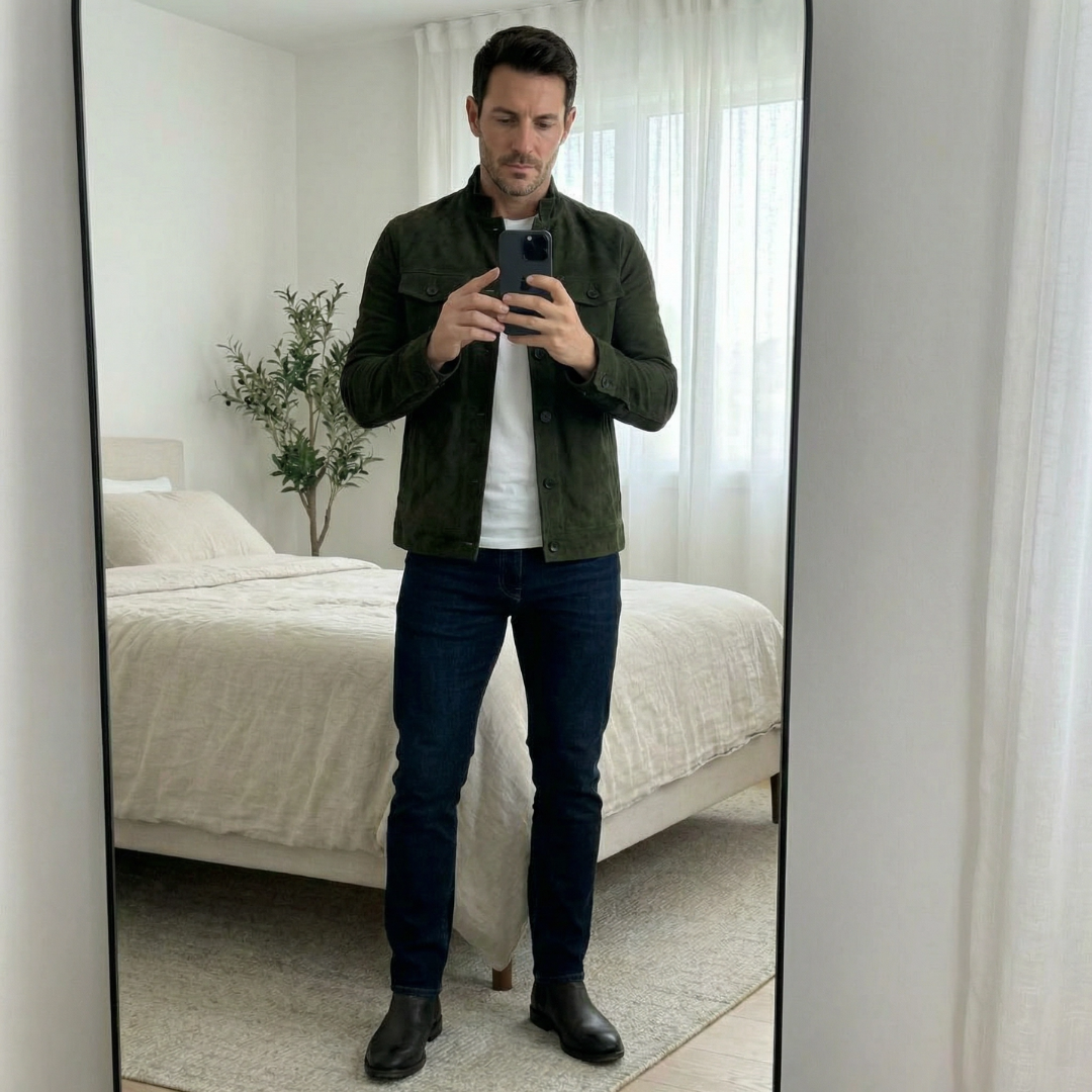 Alaric | Men's Classic Pocket Suede Jacket