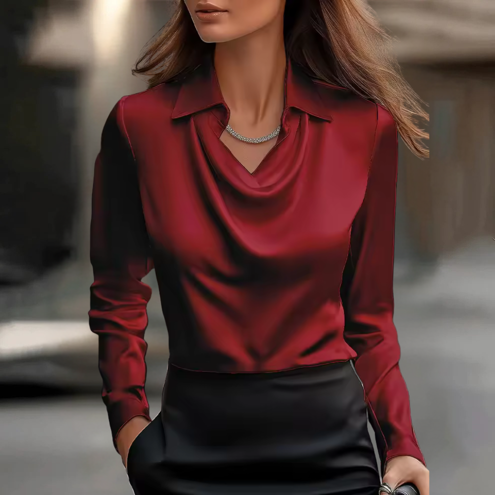 Leonora | Women's Elegant Satin Blouse