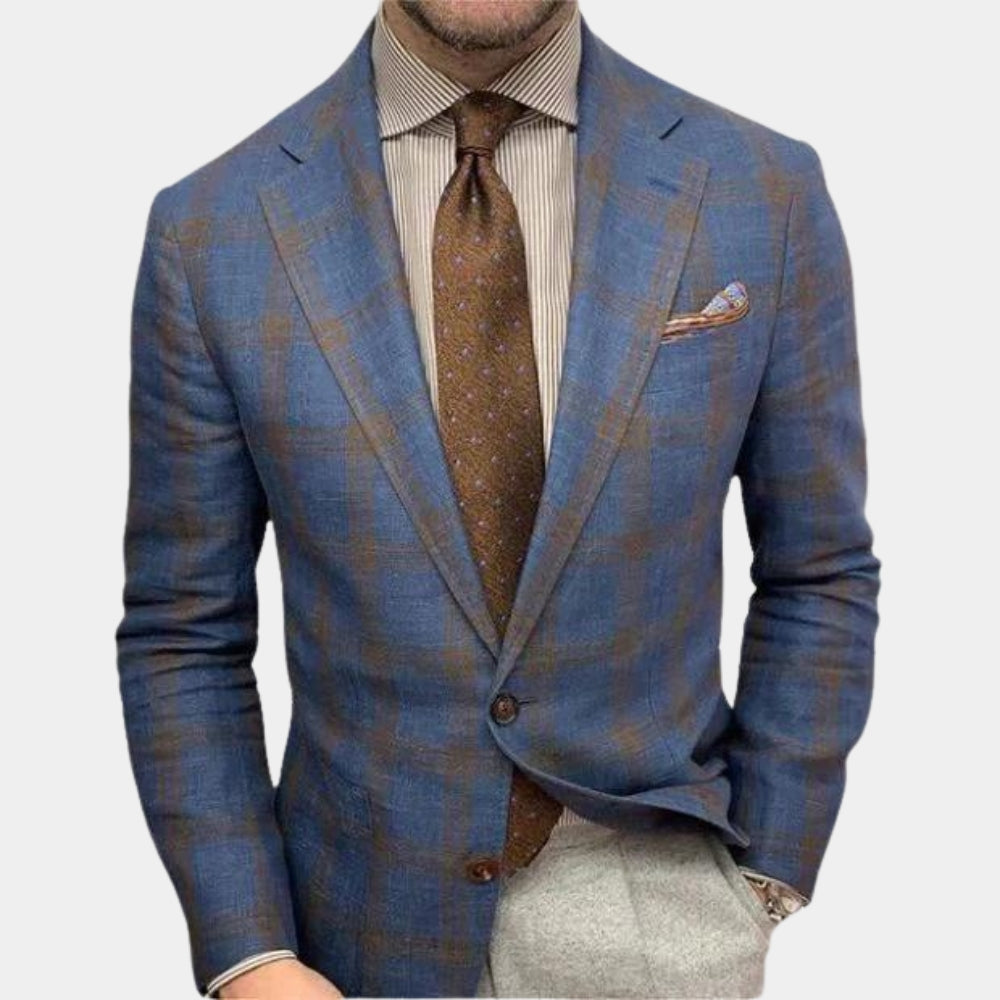 Men's Tailored Blazer, Notch Lapel Single-Breasted Jacket Regular Fit