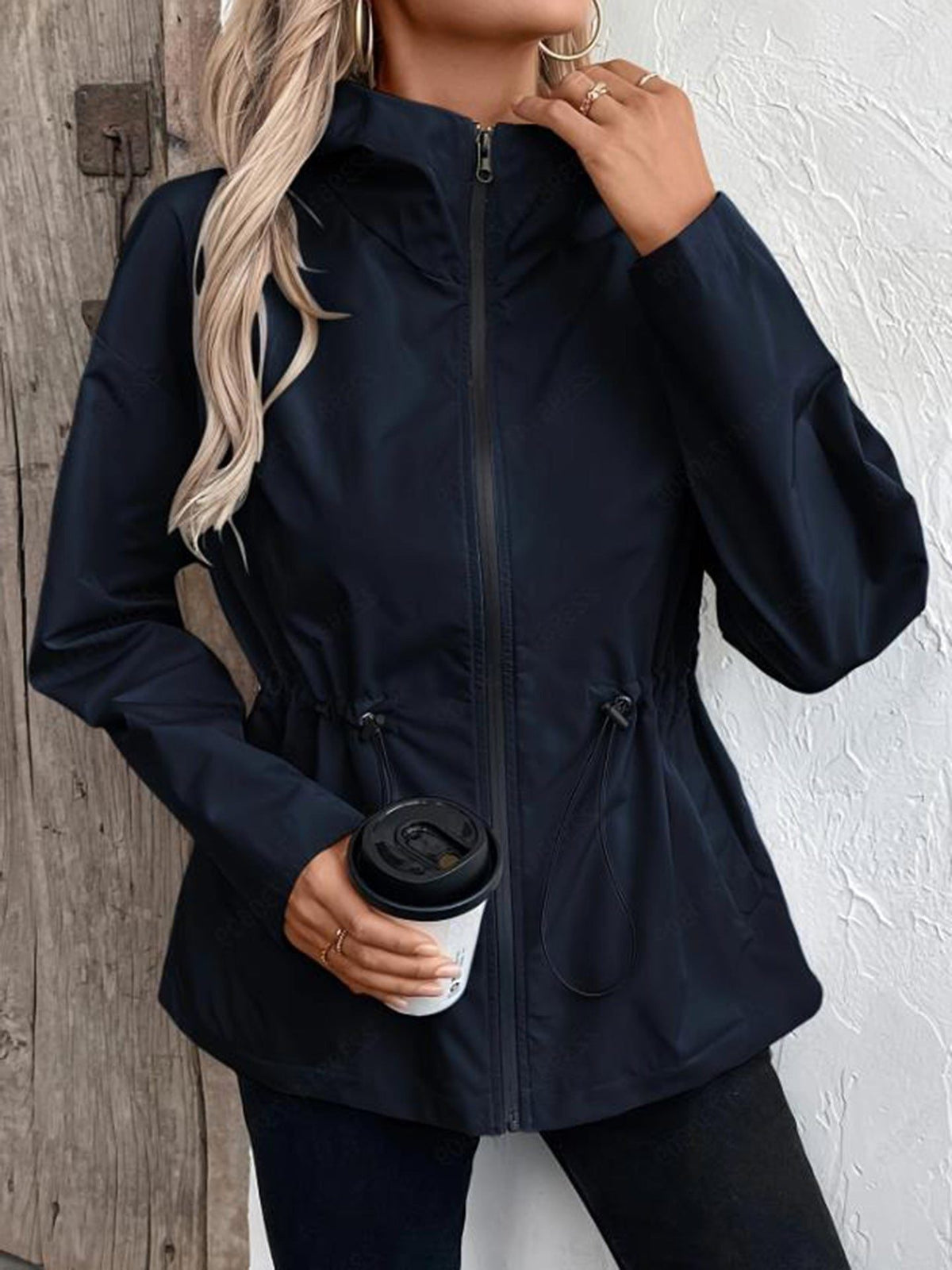 Edith | Women's Belted Zip-Up Raincoat