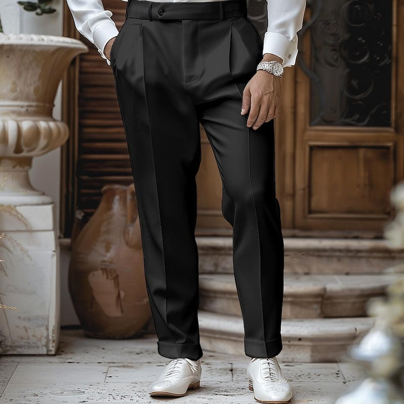 Edmund | Men's Tailored Straight-Leg Trousers