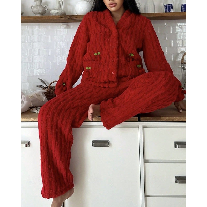 Ivy | Women's Cherry Two-Piece Lounge Set