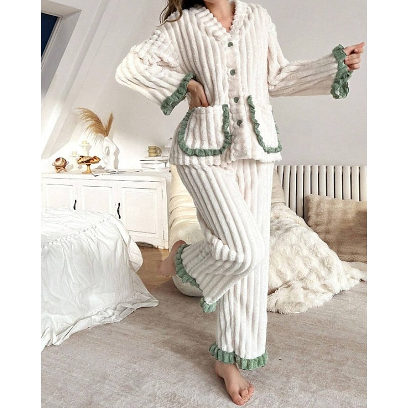 Rosie | Women's Ruffle-Trim Lounge Set