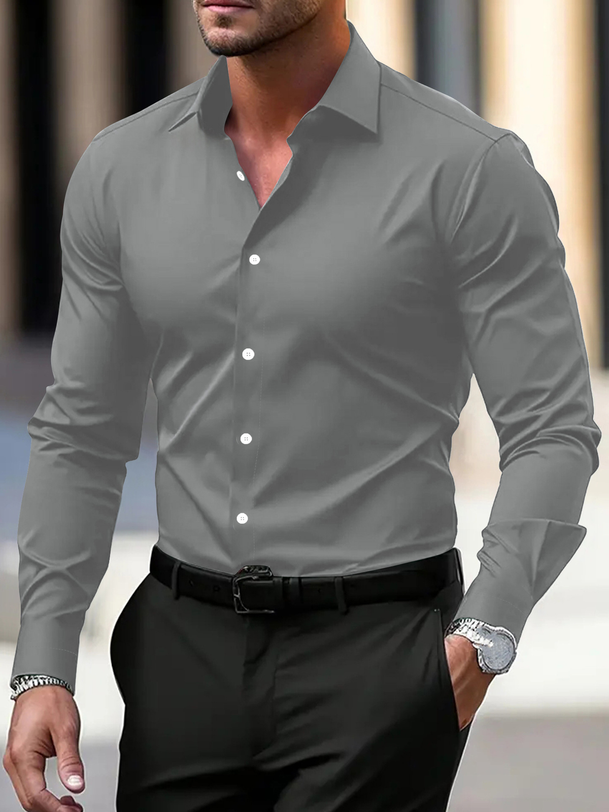 Douglas | Men's Button-Down Long-Sleeve Shirt