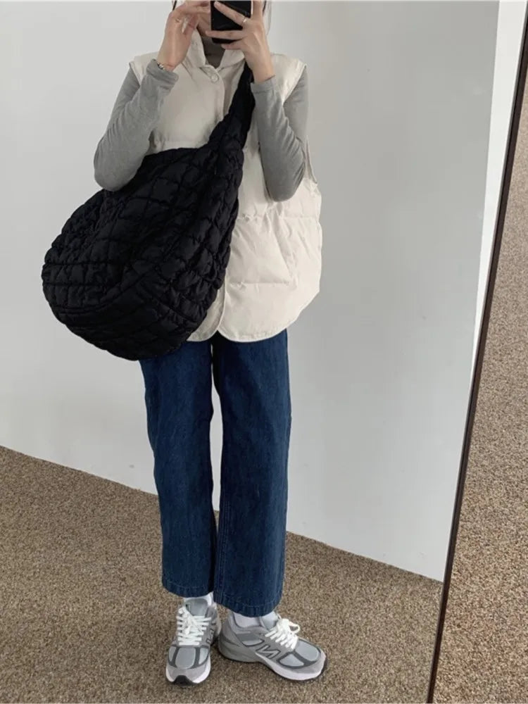 Women's Shoulder Bag Quilted Padded Hobo