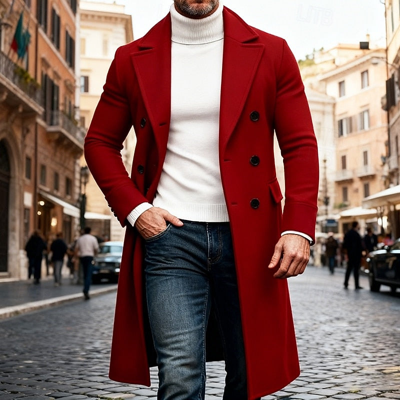 Thaddeus | Men's Classic Long Tailored Overcoat