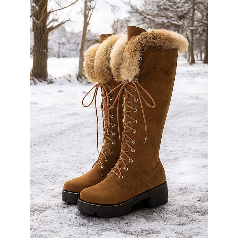 Matilda | Women's Fur-Trimmed Knee-High Boots