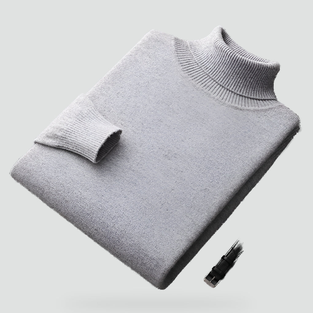 Men's Turtleneck Jumper, Ribbed Cuff Regular Fit Roll Neck Knitwear
