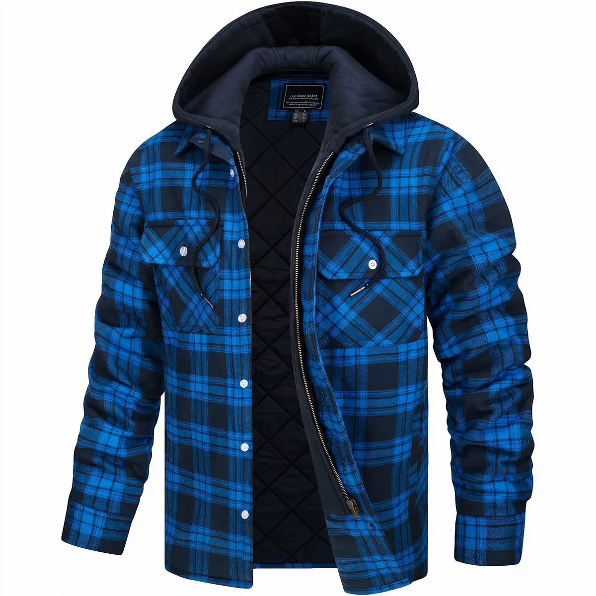 Rufus | Men's Checked Zip-Up Jacket for Autumn and Winter - original product photograph 2