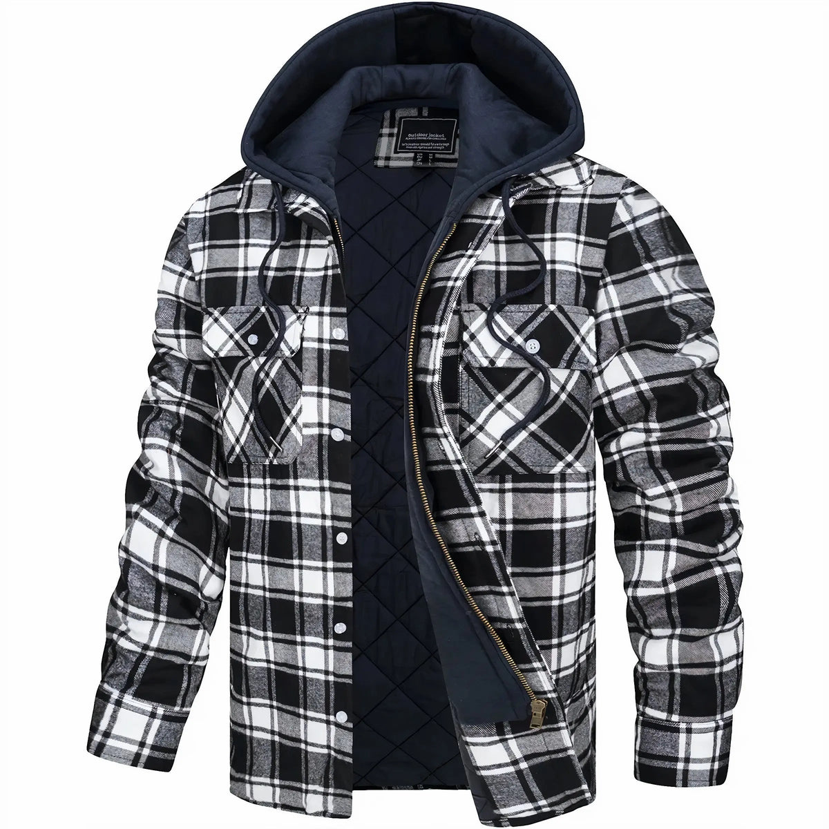 Rufus | Men's Checked Zip-Up Jacket for Autumn and Winter - original product photograph 4