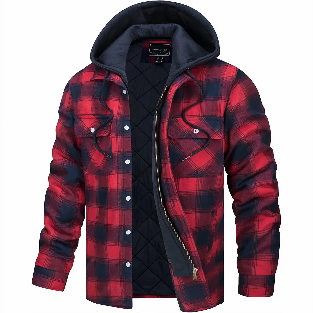 Rufus | Men's Checked Zip-Up Jacket for Autumn and Winter - original product photograph 5