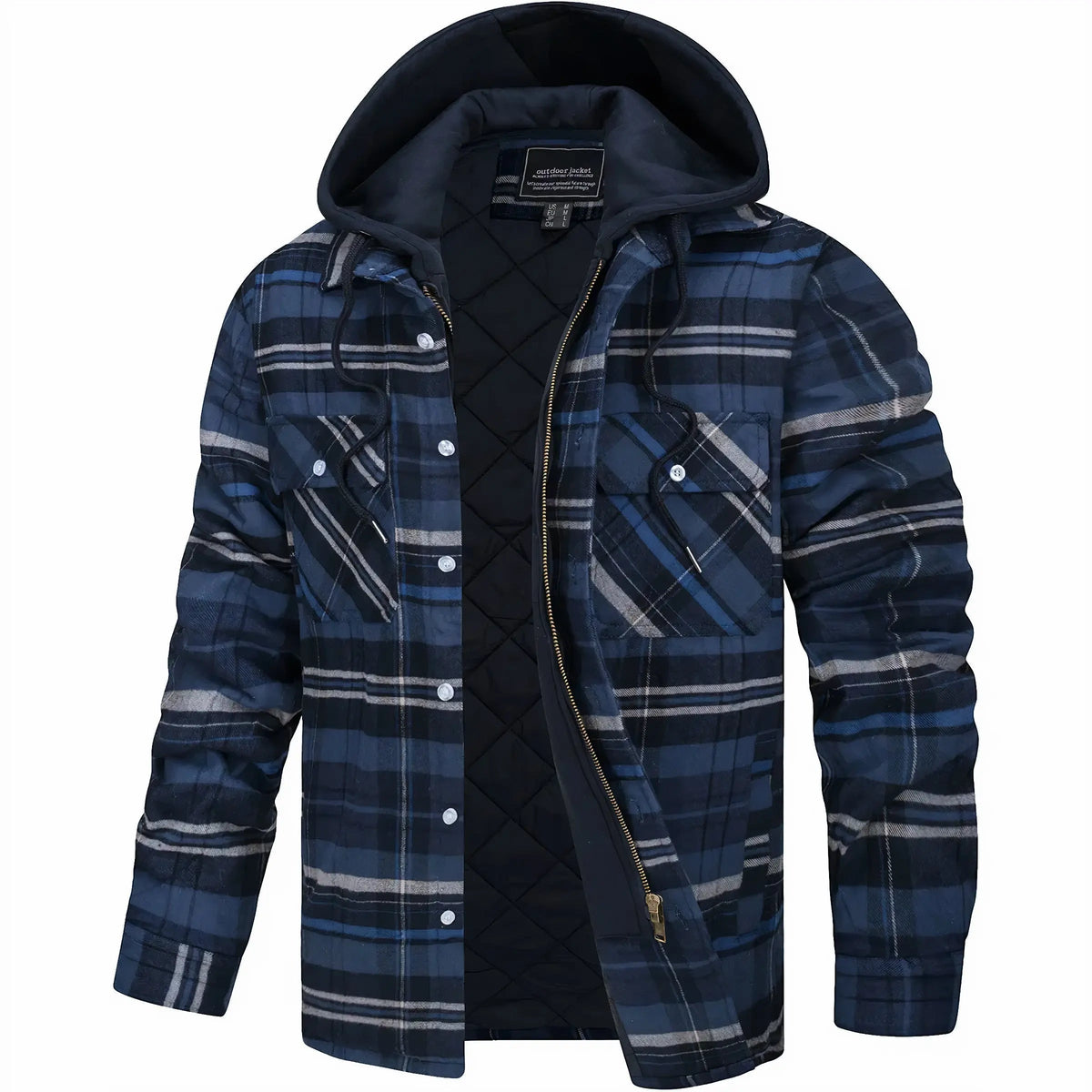 Rufus | Men's Checked Zip-Up Jacket for Autumn and Winter - original product photograph 6