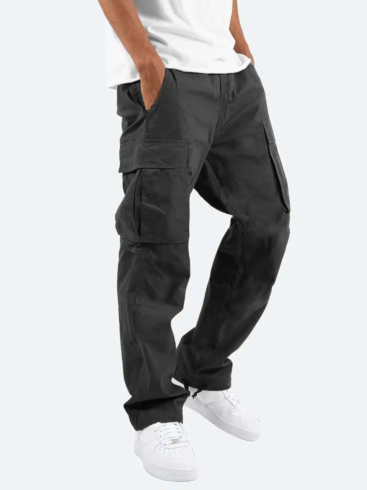 Declan | Men's Relaxed-Fit Cargo Trousers with Side Pockets - original photo 1