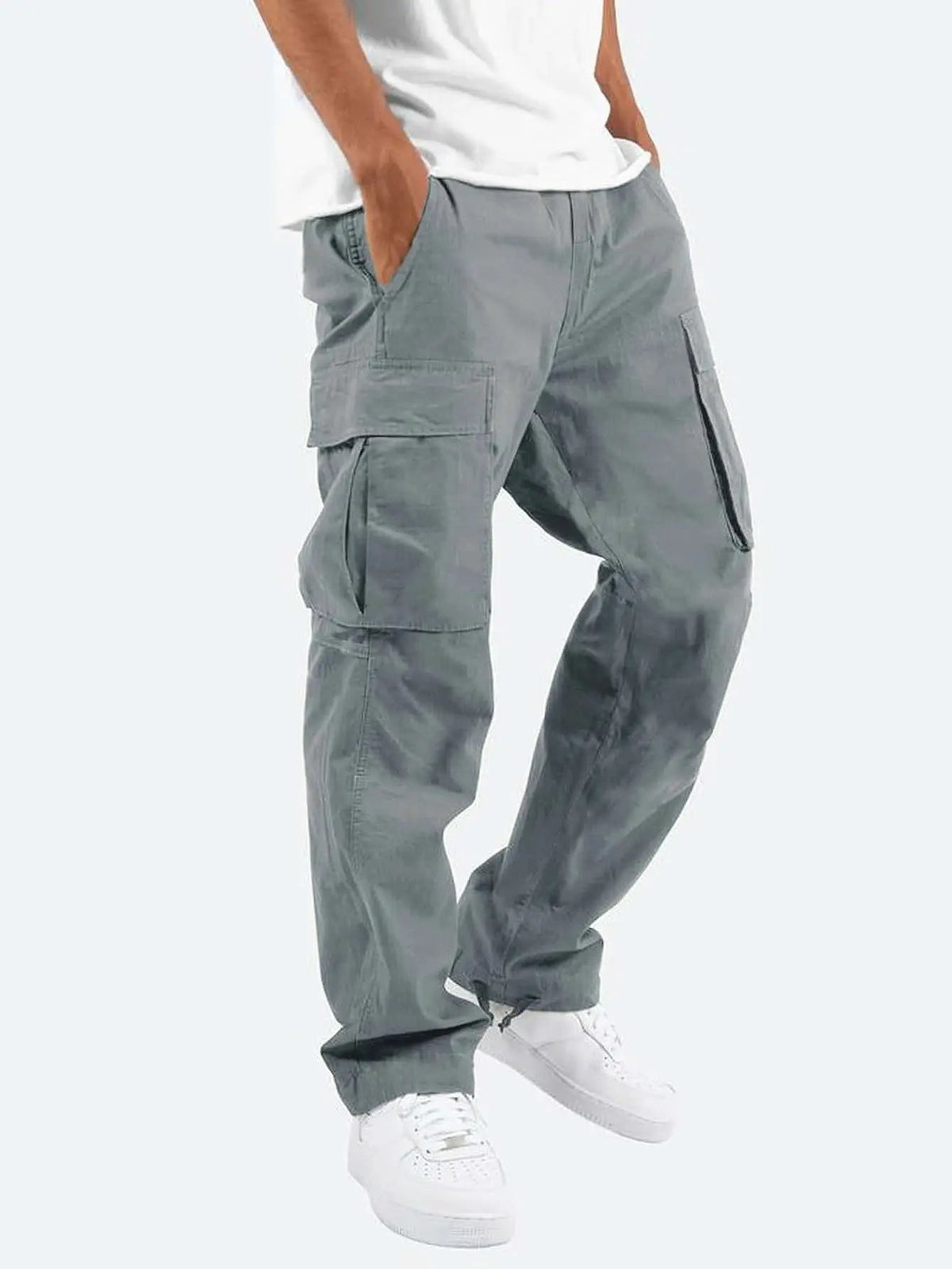 Declan | Men's Relaxed-Fit Cargo Trousers with Side Pockets - original photo 2