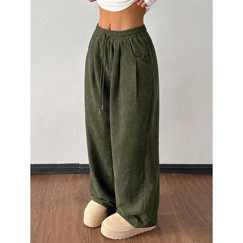 Erin | Women's Relaxed Wide-Leg High-Waist Trousers