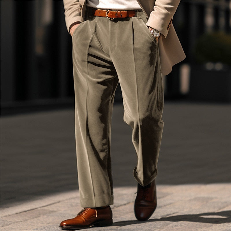 Gareth | Men's Tailored Pleated Trousers