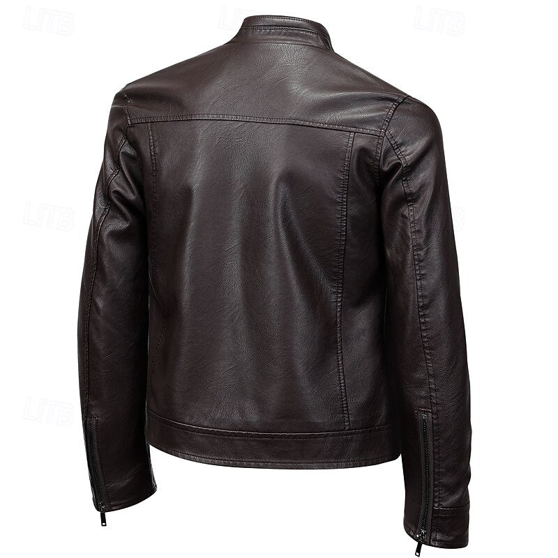 Rafferty | Men's Stand-Collar Zip-Up Moto Jacket